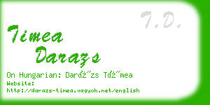 timea darazs business card